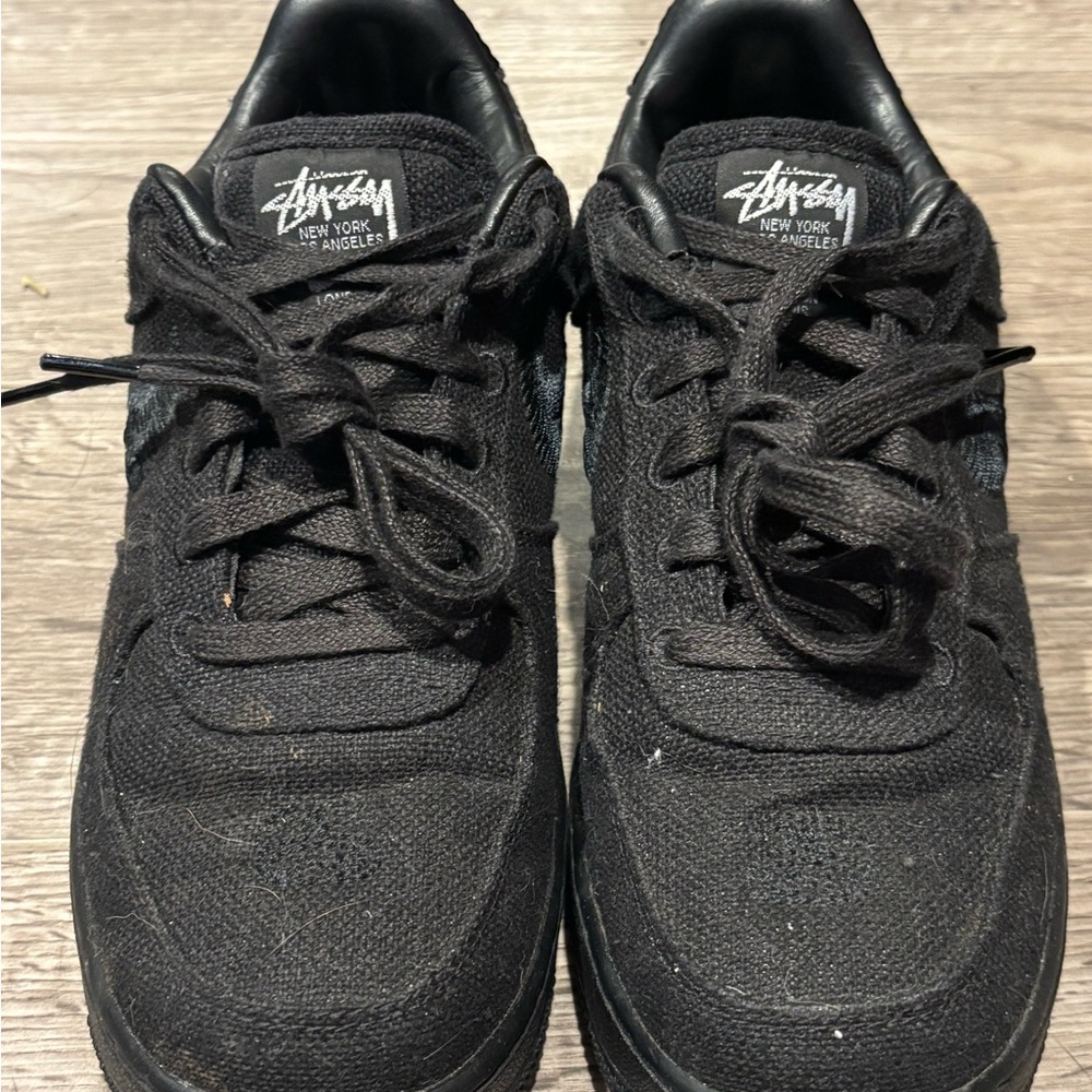 Stussy x Nike Air Force 1 Low - Black “Triple Black” colorway